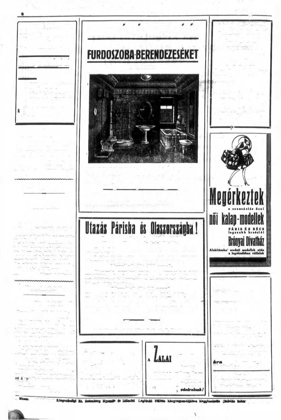 ZALAI KÖZLÖNY 1937 szep'ember 12 A városligeti Iparcsarnokban Budapesten 1937 szeptember 2-tőJ 20-fg tartó fali l a í t a t o i Kisír te OrsiÉBfls U i m m Kiállításra 5O /0-oa jogosító utazásra