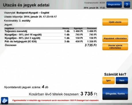 [10] Ha 100 km alatti távolságra menettérti utazást állított be, akkor az Elfogadás, fizetés gomb helyett Visszaút beállítása gombot talál. 7.