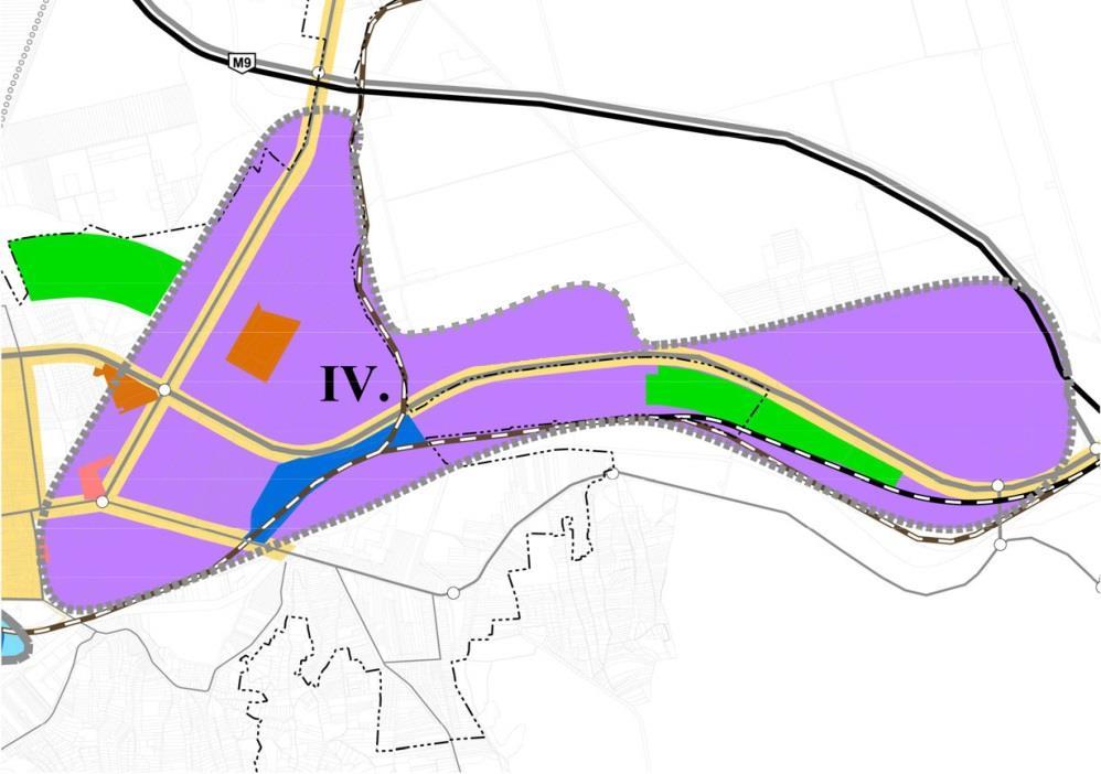 KAPOSVÁR MEGYEI JOGÚ VÁROS - INTEGRÁLT TELEPÜLÉSFEJLESZTÉSI STRATÉGIA (kivonat a hatályos településszerkezeti tervből) IV. Keleti iparterület akcióterület IV.1.