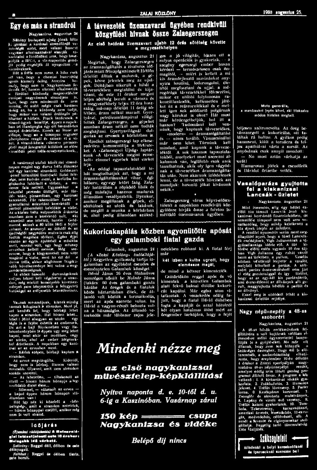 a ZALAI KOZLONV 1983»ugMitu«25.