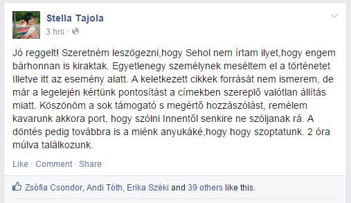 1 hr Like 7 Csomor Enikő Nem haragszol meg, ha ezt kiteszem az adatlapomra? Mármint a leveledben lévő mondatot kiemelve. Én is jártam már hasonlóan.