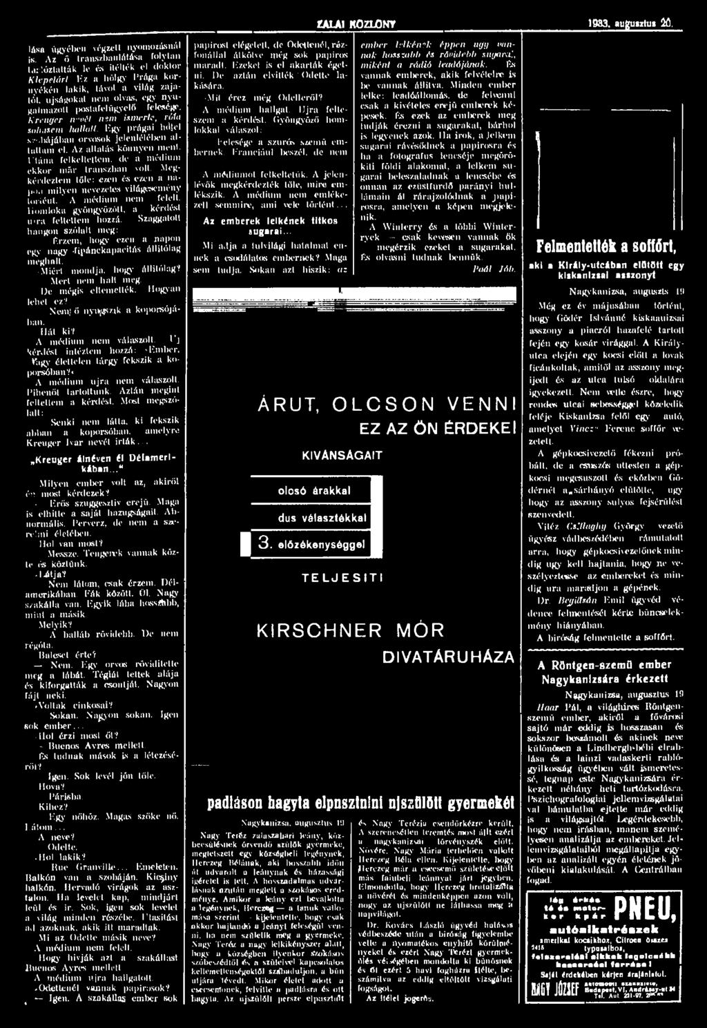 HALAI KÖZLÖNY 1953. augusztus SÓ.