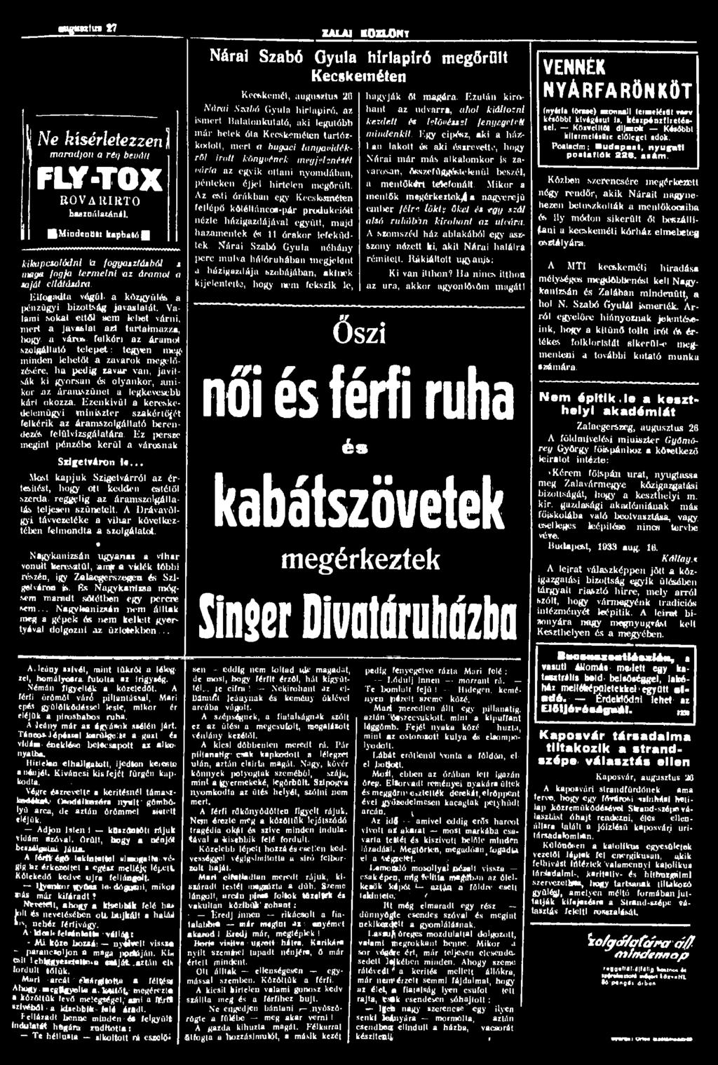 augtinlm Ne kísérletezzen ] martiil/ori a rét) beuilll FIY-TOX r o v a r i r t o V használatánál. ^Mindenütt kapható kikapcsolódni b fogyasztásból s maga fogja termelni az áramol a saját ellátására.