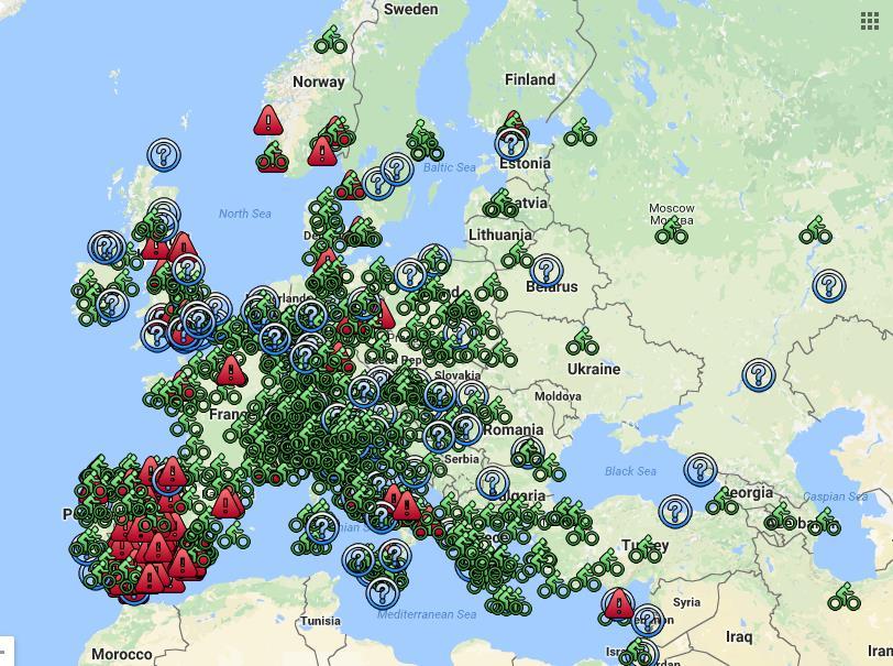 A közösségi kerékpárrendszerekről 2017. szeptemberében működik Kialakítás alatt 2017.