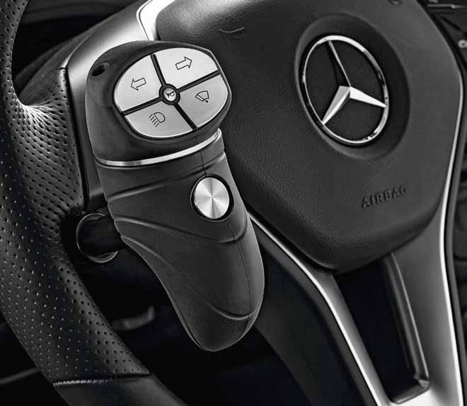 59 Segédeszközök gyárilag. Önállóan eljutni az irodába, vásárolni vagy barátokat meglátogatni a Mercedes-Benz segédeszközök és ülésmódosítások a fogyatékossággal élők számára lehetővé teszik.