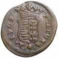 : 1550 ÉH: 1140/b (Cu) 1,32 g about EF 50 Kisded Jézus a Madonna jobb karján. 543. rézpoltura 1707 K-B H.