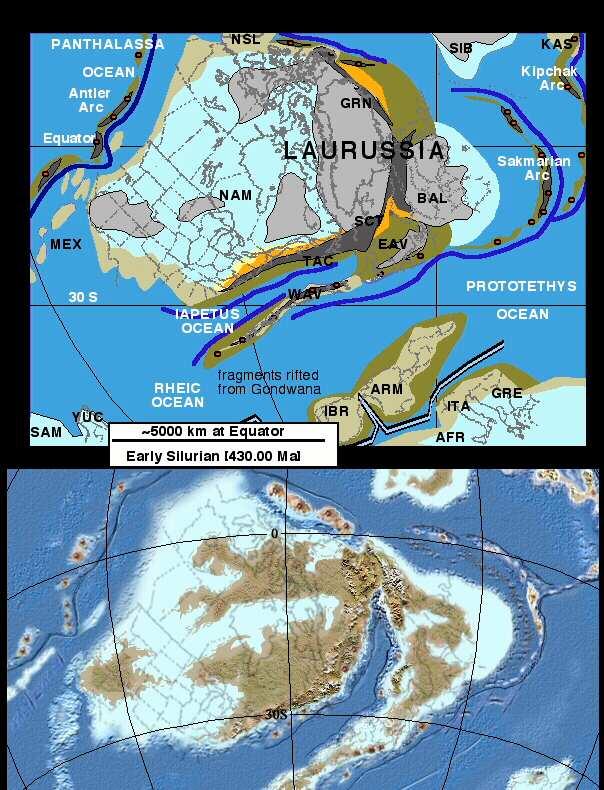 Lemeztektonika és ısföldrajz a paleozoikum elején 4.