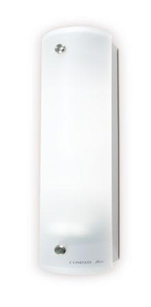 PLAZA Dekoratív fali lámpatest gyöngyplexi burával Designer styled wall luminaire with satin acrylic diffuser COMPASS 130 30 15 0 15 30 cd/klm n = 68% CO C180 C C270 Dimsions - AxBxC Rögzítés /