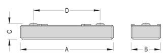 NOAQ Por- és páramtes lámpatest Dust and moisture proof luminaire COMPASS P50 100 30 15 0 15 30 cd/klm n = 70% CO C180 C C270 Dimsions - AxBxC Rögzítés / Mounting - D (W) (LBS) (mm) (mm) (kg)