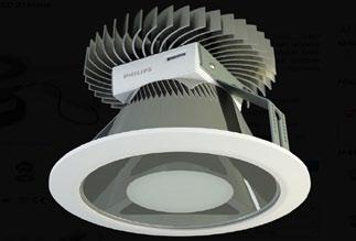 DRS P - PHILIPS LED COMPASS Süllyesztett, kör alakú LED mélysugárzók Recessed round LED downlights A lámpatest a mellékelt rúgók lehúzásával rögzíthető az álmnyezethez.