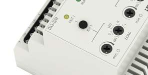 DA3-M kétcsatornás fényerőszabályzó aktor Dimmer aktor 30V-os energiatakarékos lámpák (ESL), LED lámpák és R, L, C típusú fényforrások fényerőszabályzásához vagy kapcsolásához.