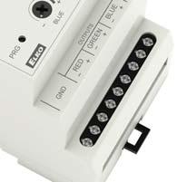 RFDA-73M/RGB dimmer aktor LED és RGB LED szalagok fényerőszabályzásához Dimmer, 1-4V DC tápfeszültségű LED, LED szalag és RGB LED szalag fényerőszabályzásához.
