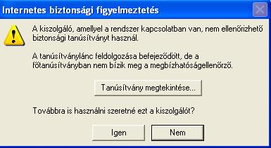 ábra: Tanúsítvány