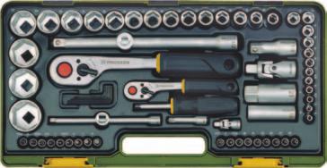 mm, lapos csavarhúzófej 3 db, PH1-PH2-PZ1-PZ2 fej, Torx 8, 10, 15, 20, 25, 27, 30, hajtószár, 2 db hosszabító, kardáncsukló.