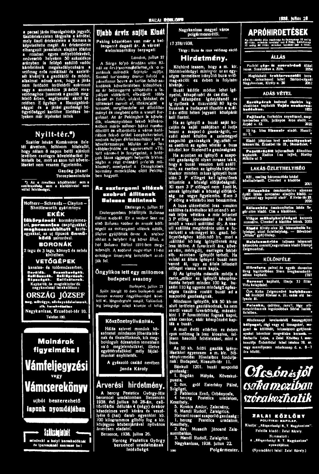 BÁLÁI maum 1988. uhut 28 a pacsal járás fószolgablrája jegyzői, Uaztlérlekezlelen tárgyalta a kérdési, mely tiszti értekezleten a Kamara is képvlseltelle magái.