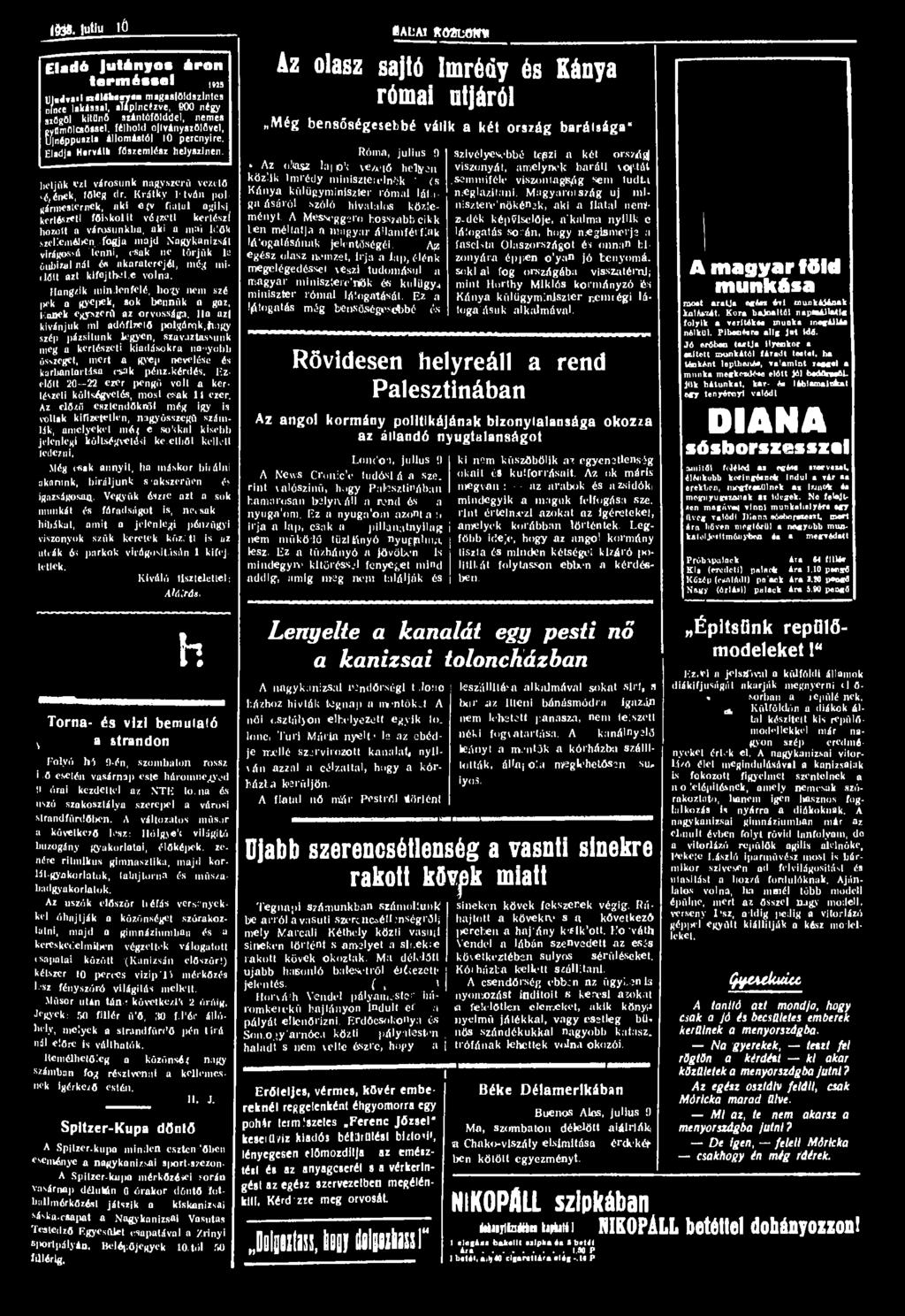 m. lutm 1Ó Eladó jutányos áron terméssel IM5 Uludvarl n«lflherjre«magastöldszlntes ofnce lakással, atipincfzve, 900 négy szögöl kitűnő szántófölddel, nemes gyümölcsössel.