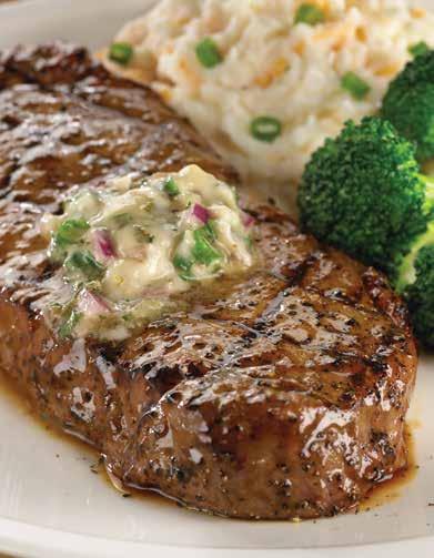 VÁLASSZON SZÓSZAINK KÖZÜL Gombás mártás Zöldbors brandy Jack Daniel s Vörösboros mártás BBQ VÁLASSZON KÖRETEINK KÖZÜL Fűszeres hasábburgonya Cheddar sajtos burgonyapüré Rántott hagymakarikák Chef