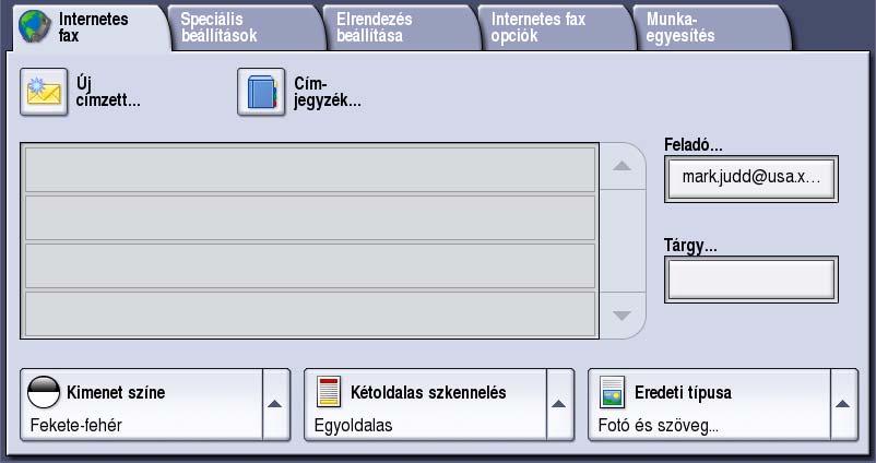 Internetes fax Internetes fax 1. Helyezze a dokumentumokat nyomtatott oldallal felfelé a dokuadagoló bemeneti tálcájába.