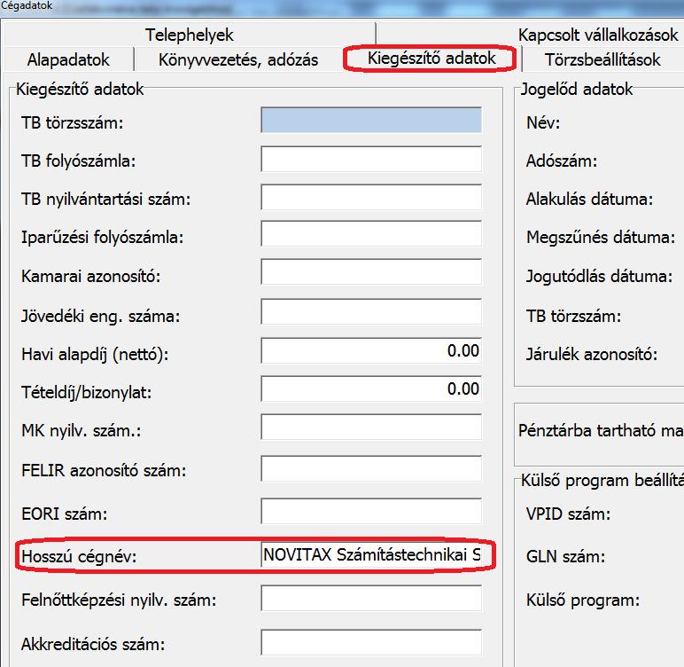 A kitöltés során (az Űrlap minden adatát tekintve) fokozottan ügyeljünk arra, hogy az