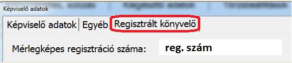 A könyvvizsgáló esetében ne felejtsük el megadni a könyvvizsgálói regisztrációs számot: Ha