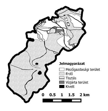 A mezõgazdasági (mûvelés alá vont) terület nagysága is viszonylag kevés.