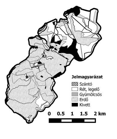 8. ábra: A Salgóvár TT kataszteri térképe 1984-ben (szerk.: Bócsó A.