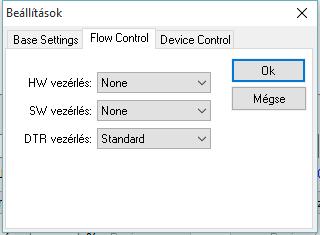 Javasoljuk a 9600 baud / no parity / 8 bit / 1 stopbit megtartását, mivel ez a legtöbb olvasónál az