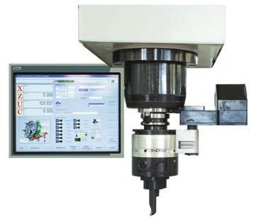 Öt méretben készül, max. átmérő 160, 200, 250, 320 és 400 mm mérettartományban. TA-TRONIC CNC vezérléssel működtethető sík- és alakesztergáló fej.