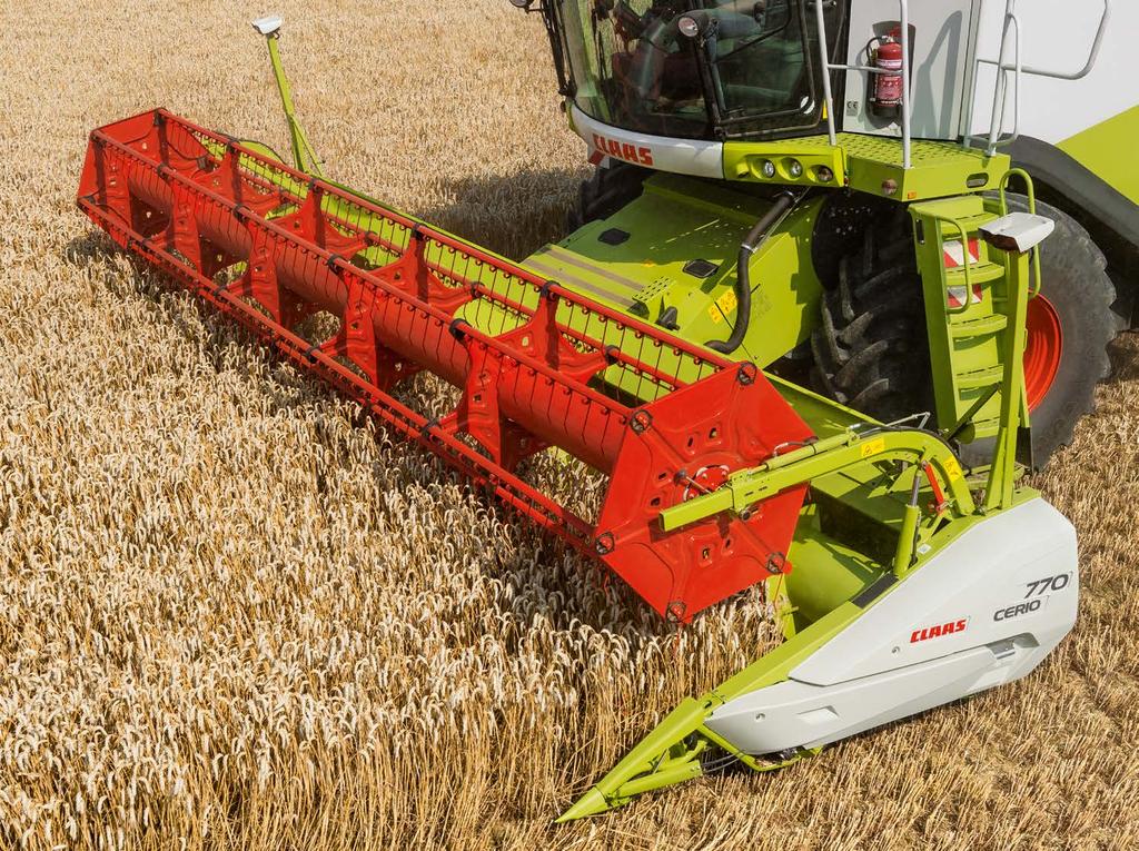 CERIO vágóasztalok. CERIO 930 / 770 / 680 / 620 / 560 CERIO vágóasztalok. A CERIO 930-560 vágóasztalok a CLAAS új vágóasztalsorozatát alkotják.