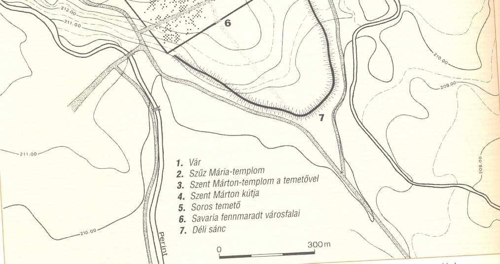 és a templomokkal 50 A térképen jól látható az 1-es számmal jelzett vár,