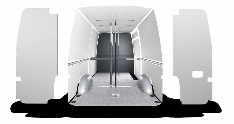 6 4 2 2 4 3 1 Belső oldalfalborítás vario protect-light MAN Évjárat -tól kontúrmart, újrahasznosítható polipropilénből légkamrás lapok, 4mm vastag, egyoldalt durva
