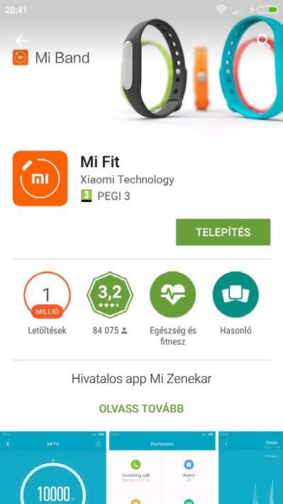 PROGRAMOK TELEPÍTÉSE 1. Nyissa meg a GOOGLE PLAY áruházat a főoldalon. 2. Keresse ki szabadszavas kereséssel, vagy kategória böngészéssel az Ön által telepíteni kívánt applikációt. 3.