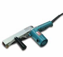 Elektromos csiszolóreszelő Makita 9031 Üveg és hasonló anyagok szárazcsiszolásához szalagsebesség fokozatmentesen szabályozható a levehető lengőfogantyúnak köszönhetően a nehezen hozzáférhető helyek