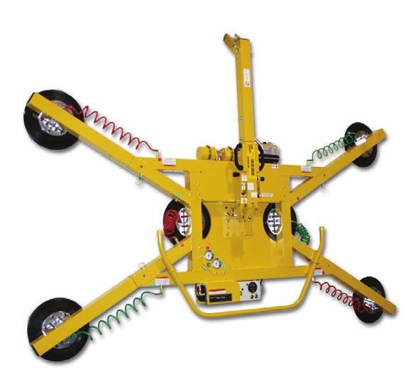 Wood's Powr-Grip vákuumos emelőberendezés Teherbírás 500 kg Ez a Powr-Grip vákuumos emelő berendezés akkumulátorosan is működtethető és két körös biztonsági rendszerrel van felszerelve, valamint a
