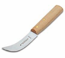 Ólmozó kés Premium DON CARLOS Kovácsolt penge Made in Germany BO 5102400 BO 5102404 Pengehossz világos famarkolat 100 mm fekete műanyagmarkolat 100 mm Ólmozó kés Premium DON CARLOS famarkolattal és