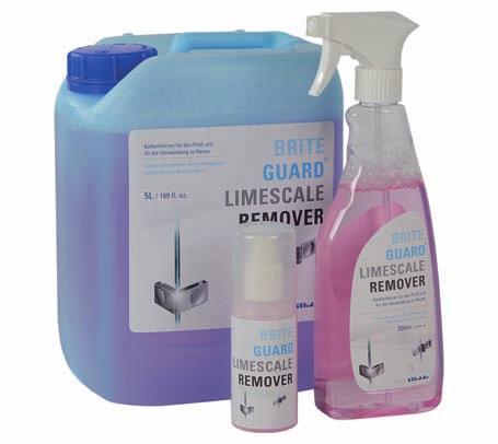 Vízkő eltávolító termékek BriteGuard Limescale Remover Profi és otthoni alkalmazásra egyaránt alkalmas Hatása bármikor felújítható 500 ml-es palack porlasztófejjel Szórja be a tisztítandó felületet,