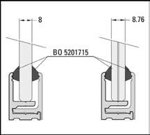 Üvegvasalatok és profilok Hosszúság 3000 mm BO 5214295 BO 5214296 Felület eloxált és
