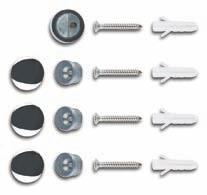 becsavarozáshoz tiplivel és facsavarral nincs szükség furatra a tükörben Átmérő 20 mm Üvegvastagság 5-6 mm csomagolási egység 4 darabot tartalmaz BO 5200079 Felület krómozott sárgaréz
