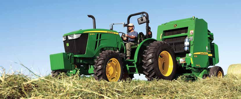 JOHN DEERE 5-ÖS SOROZATÚ UNIVERZÁLIS TRAKTOROK A John Deere új 5E sorozatú traktorai kielégítik a kis gazdaságok által támasztott alapvető igényeket.