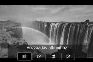 Miután az LCD-monitor kikapcsol, és az elérésjelző fény nem villog tovább, megjelenik a megerősítést kérő képernyő (190. oldal). Mentse a felvételt videópillanatkép-albumként.