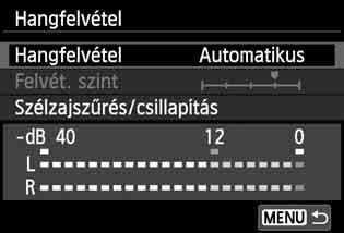 3 A Videó menü funkcióinak beállításai Rács megjelenítés Az [1. rácsl] vagy [2.