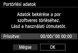 oldal) használja a porfoltok automatikus törléséhez. Előkészítés Készítsen elő egy egyszínű fehér tárgyat, például egy papírlapot. Az objektív fókusztávolságát állítsa be 50 mm-re vagy nagyobbra.