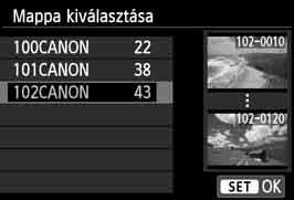 A <V> gombbal válassza ki a kívánt beállítást, majd nyomja meg a <0> gombot.
