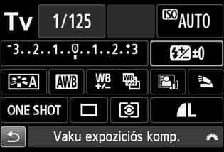 oldal) Csúcsfény árnyalat elsőbbség* (299. oldal) ISO-érzékenység (92. oldal) Vaku-expozíciókompenzáció (120. oldal) Beépített vaku beállítása (234. oldal) Képrögzítési minőség (88.
