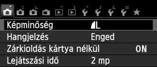 3 A képrögzítési minőség beállítása Kiválaszthatja a pixelszámot és a képminőséget.