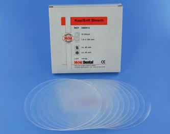 Felhasználás: szájvédelem, fogcsikorgatás elleni védelem, pozicionálás, dublírformák. 266 975 Ø 0 mm, 1,5 mm, 10 db 1 csomag 4.485 266 976 Ø 0 mm, 2,0 mm, 10 db 1 csomag 6.