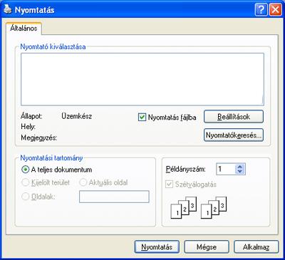 Windows Server 2008 R2 esetén az elérési útvonal: Vezérlőpult > Hardver > Eszközök és nyomtatók. 3. Válassza ki a berendezést. 4.
