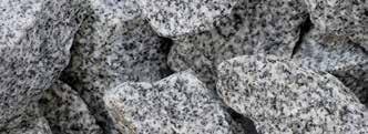 Gneis-törmelék, stainz-szürke tört szemcsés, mosott Kőzet: gnejsz, részben korrodálódó Ömlesztett
