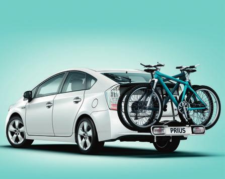 Hátsó kerékpártartó Könnyű, zárható acélszerkezet, ami vonóhorog nélkül is lehetővé teszi két kerékpár biztonságos szállítását.