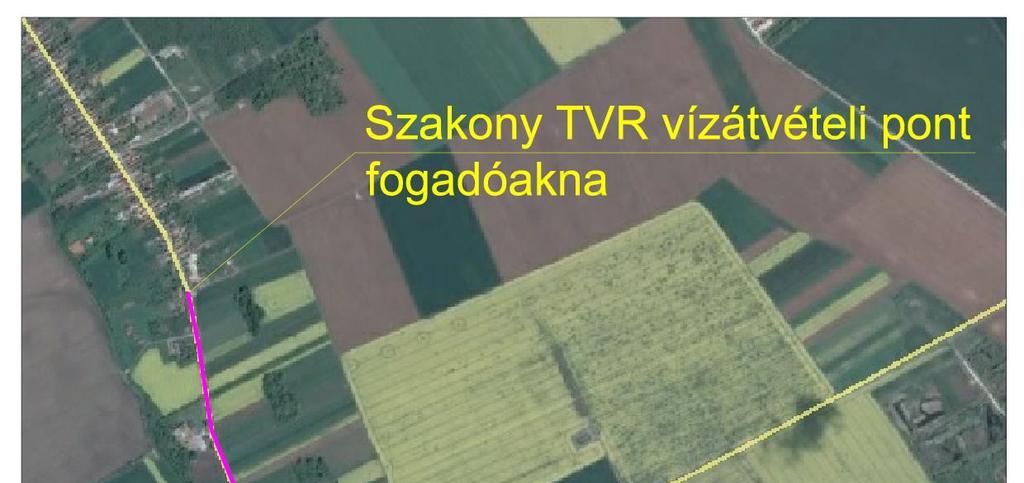 Szakony Térségi Vízellátó Rendszer vízátvétel Bükről Műszaki kialakítás: Bük ellátórendszeren az önálló fejlesztés végrehajtása Bük 0201/1 vagy a 1487 Hrsz.